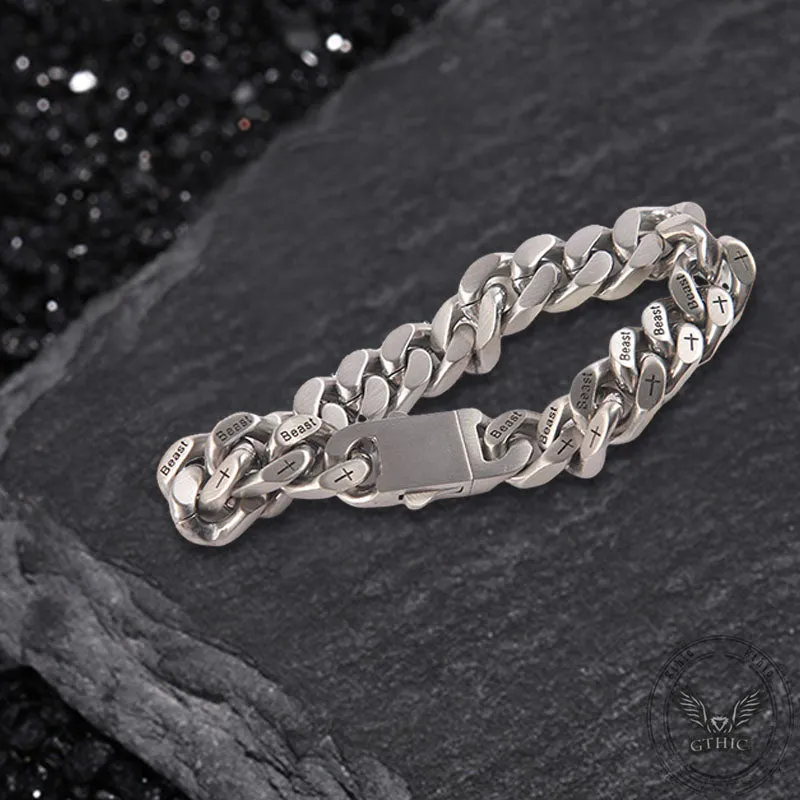 Simple Beast Cross Cuban Link Stainless Steel Bracelet sold by GTHIC product image thumbnail 2
