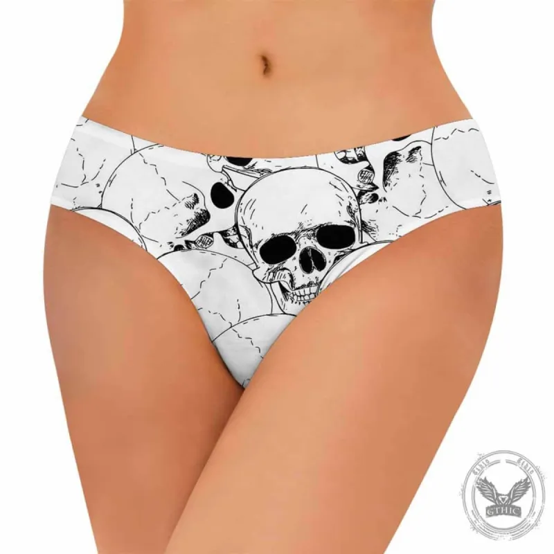 Horror Gothic Skull Print Women's Brief sold by GTHIC