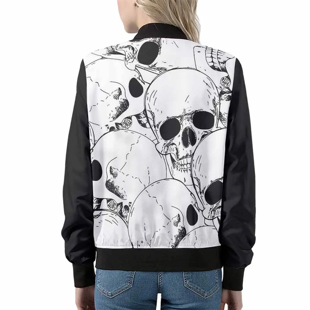 Horror Gothic Skull Zip-Up Stand Neck Jacket sold by GTHIC product image thumbnail 2