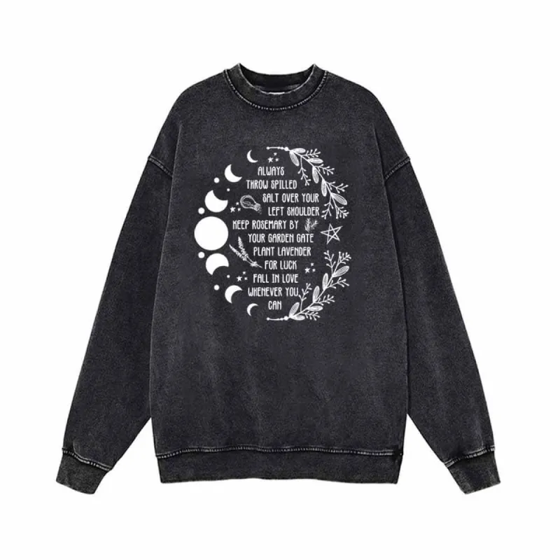 Full Moon Branch Always Throw Vintage Washed Sweatshirt sold by GTHIC