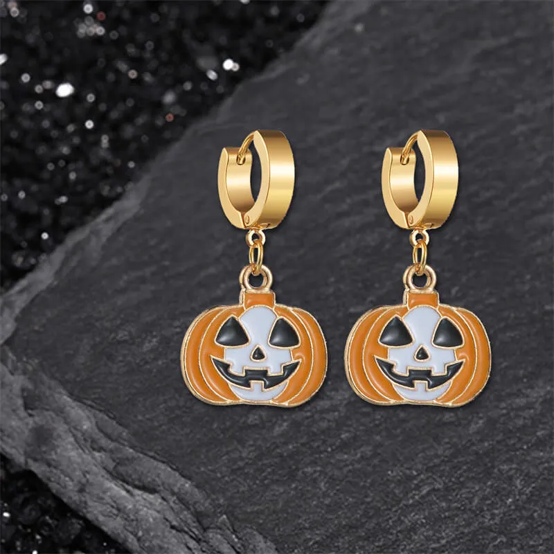 Halloween Ghost Pumpkin Stainless Steel Earrings sold by GTHIC product image thumbnail 3