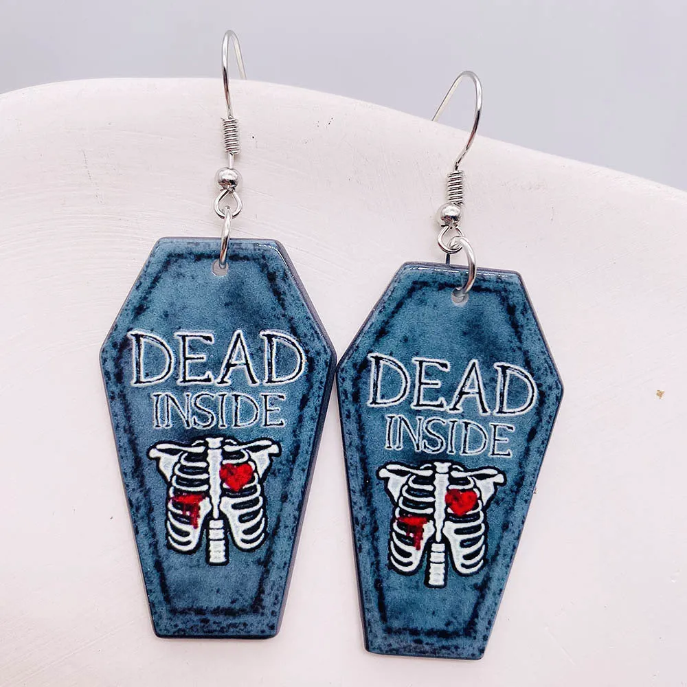 Horror Joker Coffin Halloween Acrylic earrings sold by GTHIC product image thumbnail 5