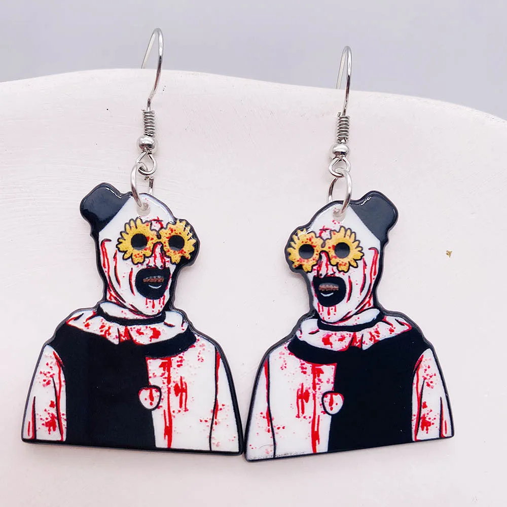 Horror Joker Coffin Halloween Acrylic earrings sold by GTHIC product image thumbnail 2