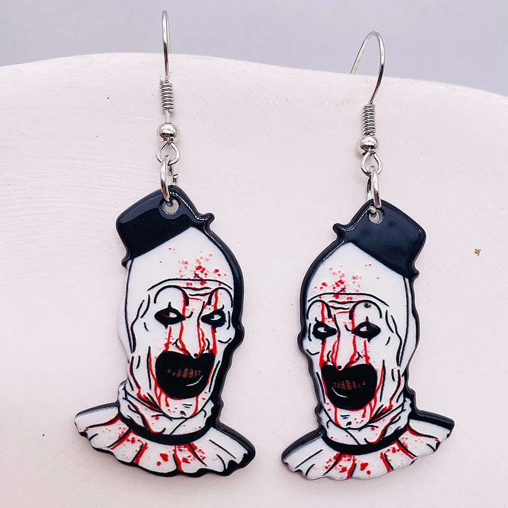 Horror Joker Coffin Halloween Acrylic earrings sold by GTHIC product image thumbnail 3