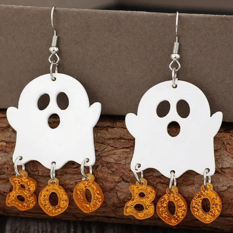 Ghost Pumpkin Halloween Stainless Steel Stud Earrings sold by GTHIC product image thumbnail 5