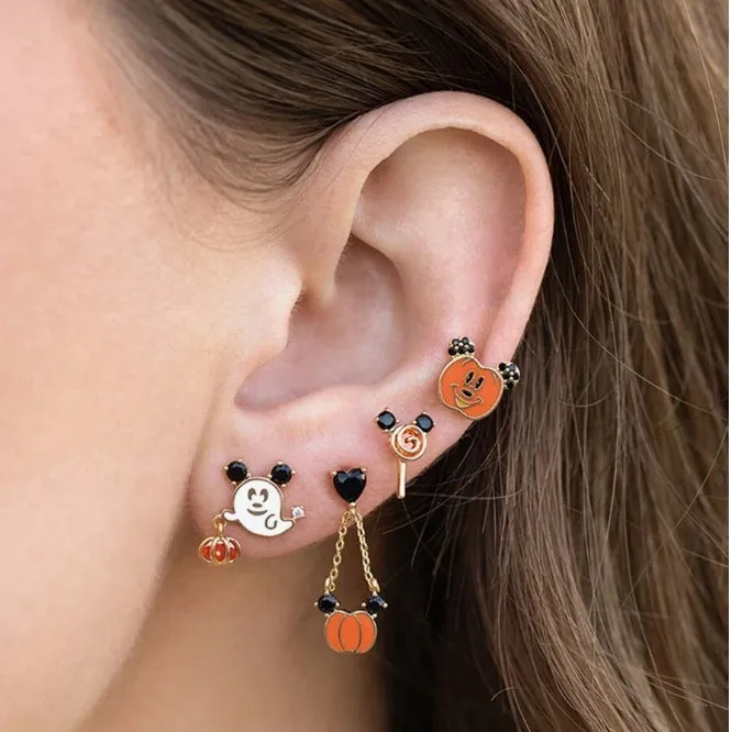 Ghost Pumpkin Halloween Stainless Steel Stud Earrings sold by GTHIC product image thumbnail 2