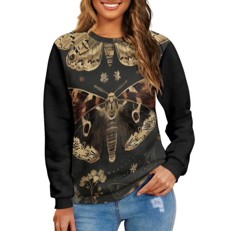 Vintage Flying Moth And Flower Sweater sold by GTHIC