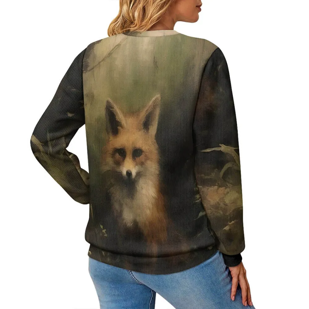 Forest Cute Fox Print Sweater sold by GTHIC product image thumbnail 3