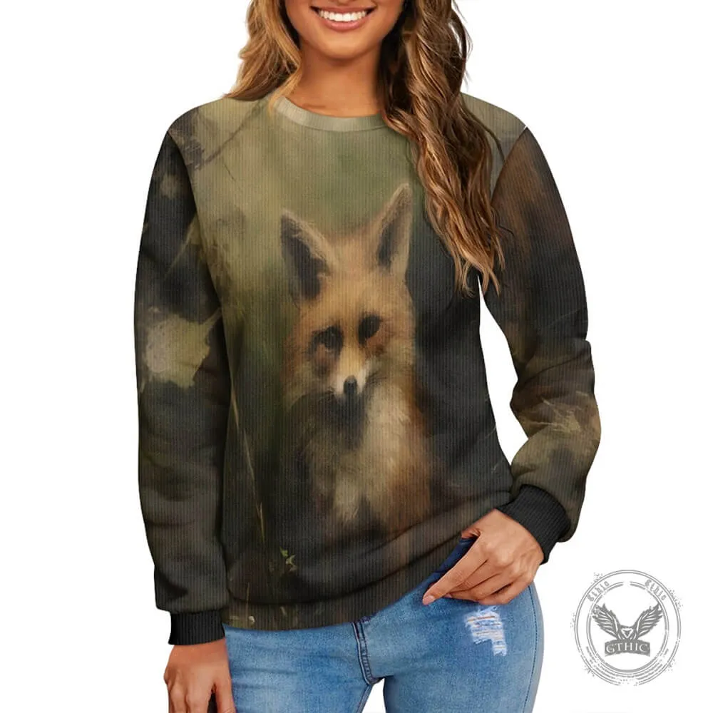 Forest Cute Fox Print Sweater sold by GTHIC product image thumbnail 4