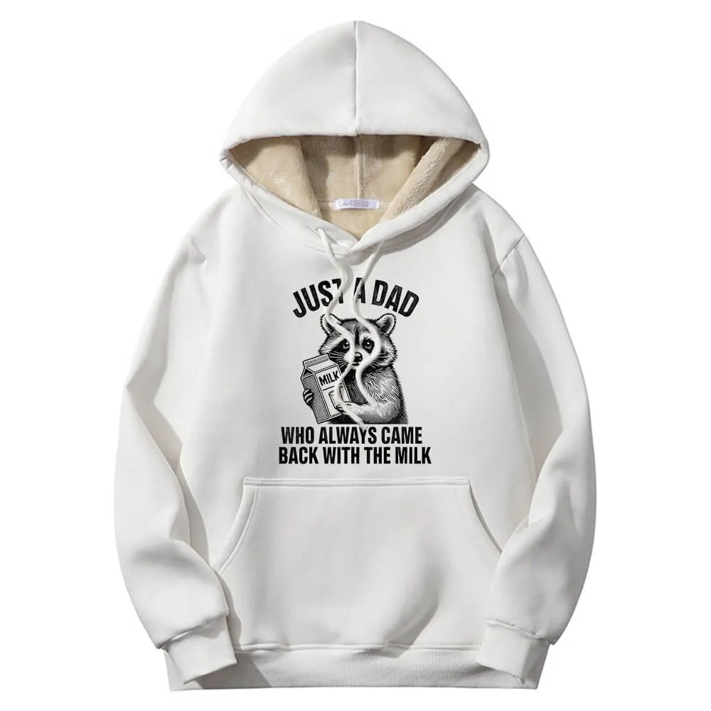 Multicolor Just A Dad Warm Fleece Sherpa Lined Hoodie sold by GTHIC