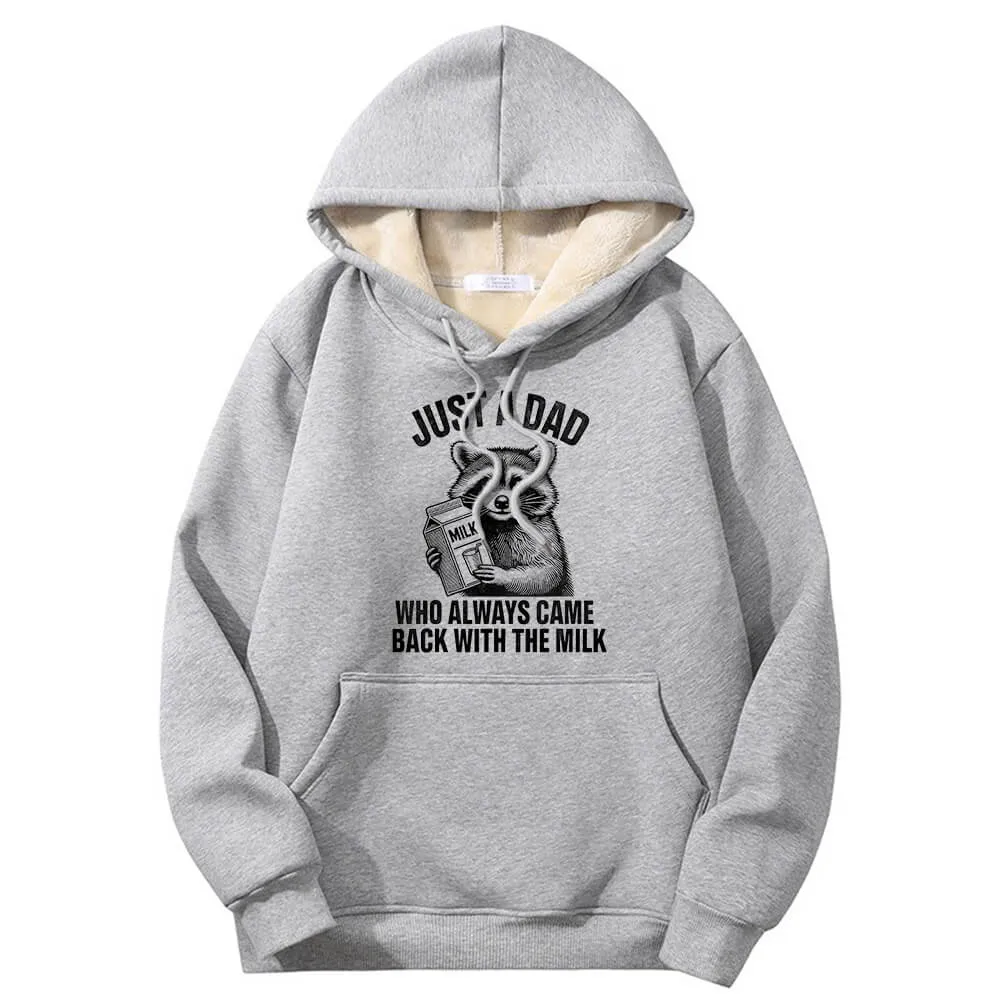 Multicolor Just A Dad Warm Fleece Sherpa Lined Hoodie sold by GTHIC product image thumbnail 5