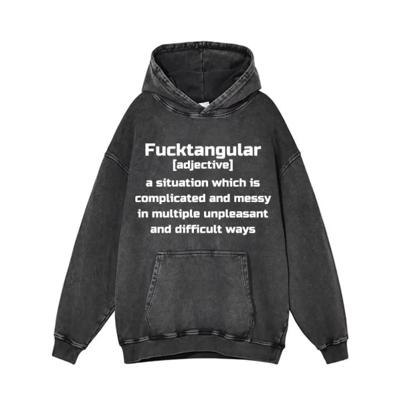 Fucktangular Funny explanation Vintage Washed Hoodie sold by GTHIC