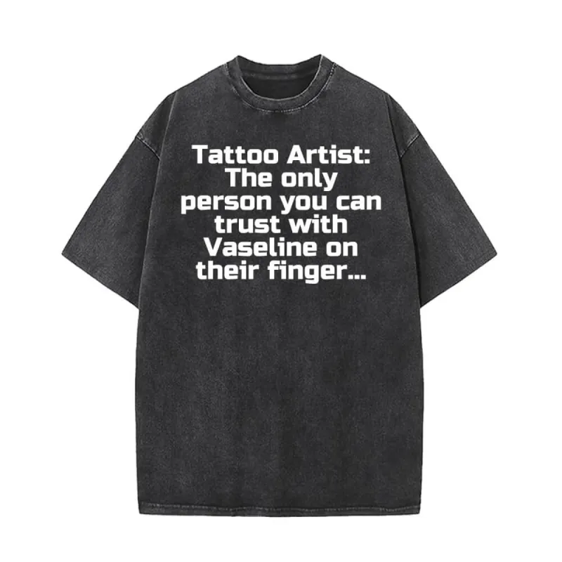 Tattoo Artist Print Vintage Washed T-shirt sold by GTHIC