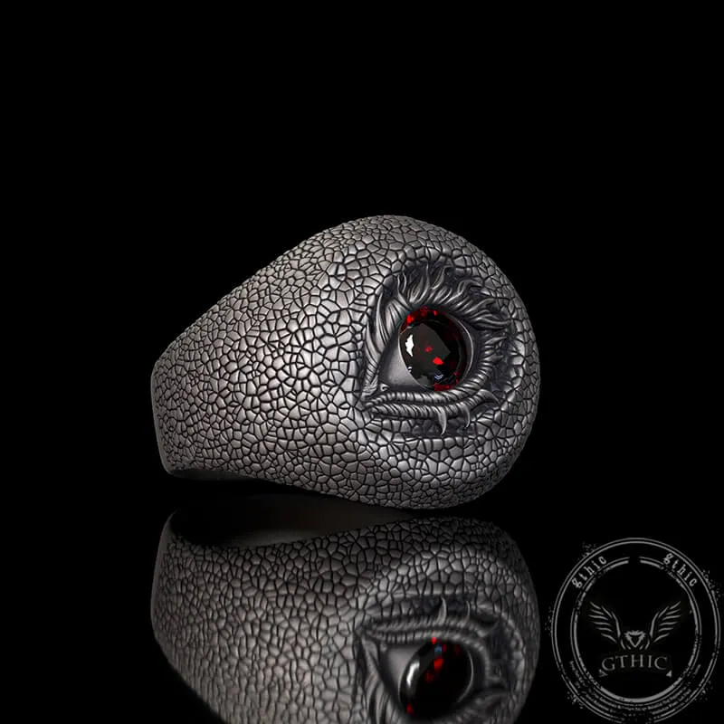 Evil Eye Snake Scale Gem Sterling Silver Ring sold by GTHIC product image thumbnail 3