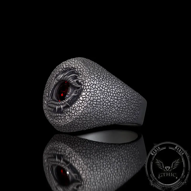 Evil Eye Snake Scale Gem Sterling Silver Ring sold by GTHIC product image thumbnail 5