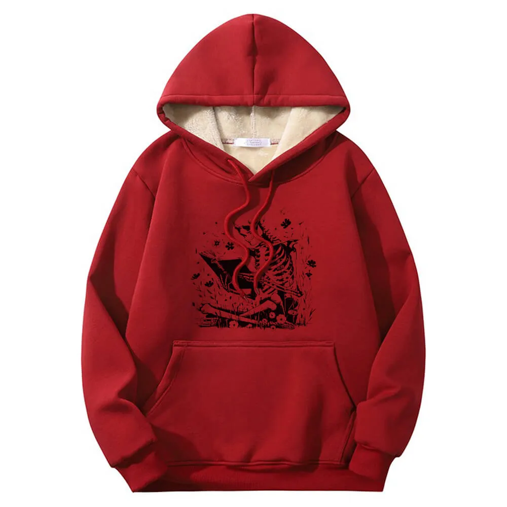 Multicolor Book Reading Warm Fleece Sherpa Lined Hoodie sold by GTHIC product image thumbnail 5