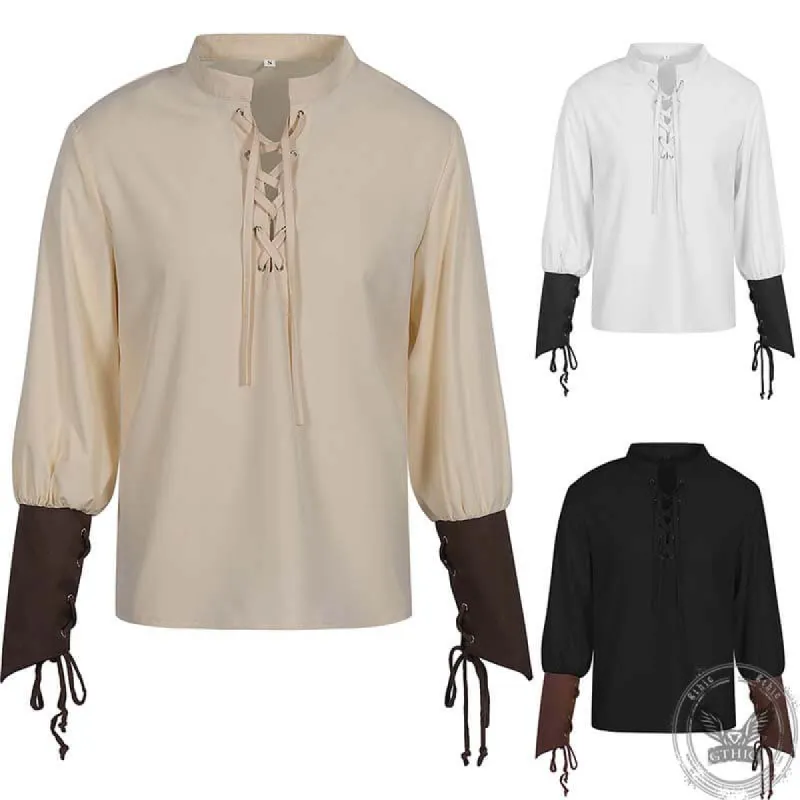 Vintage Medieval Steampunk Spandex Lace-Up Top sold by GTHIC