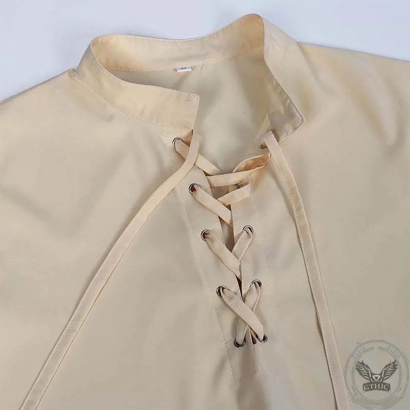 Vintage Medieval Steampunk Spandex Lace-Up Top sold by GTHIC product image thumbnail 5