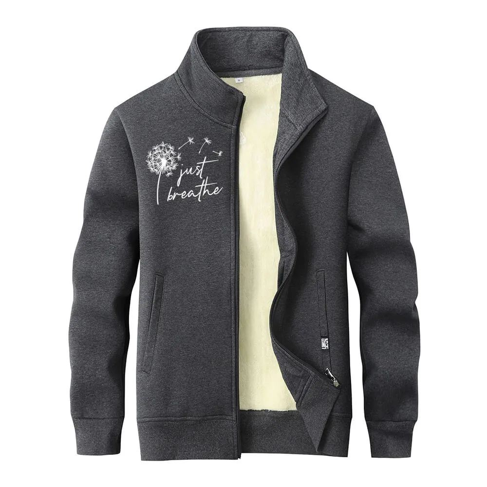 Multicolor Just Breathe Dandelion Fleece Stand Collar Zip Cardigan sold by GTHIC product image thumbnail 2