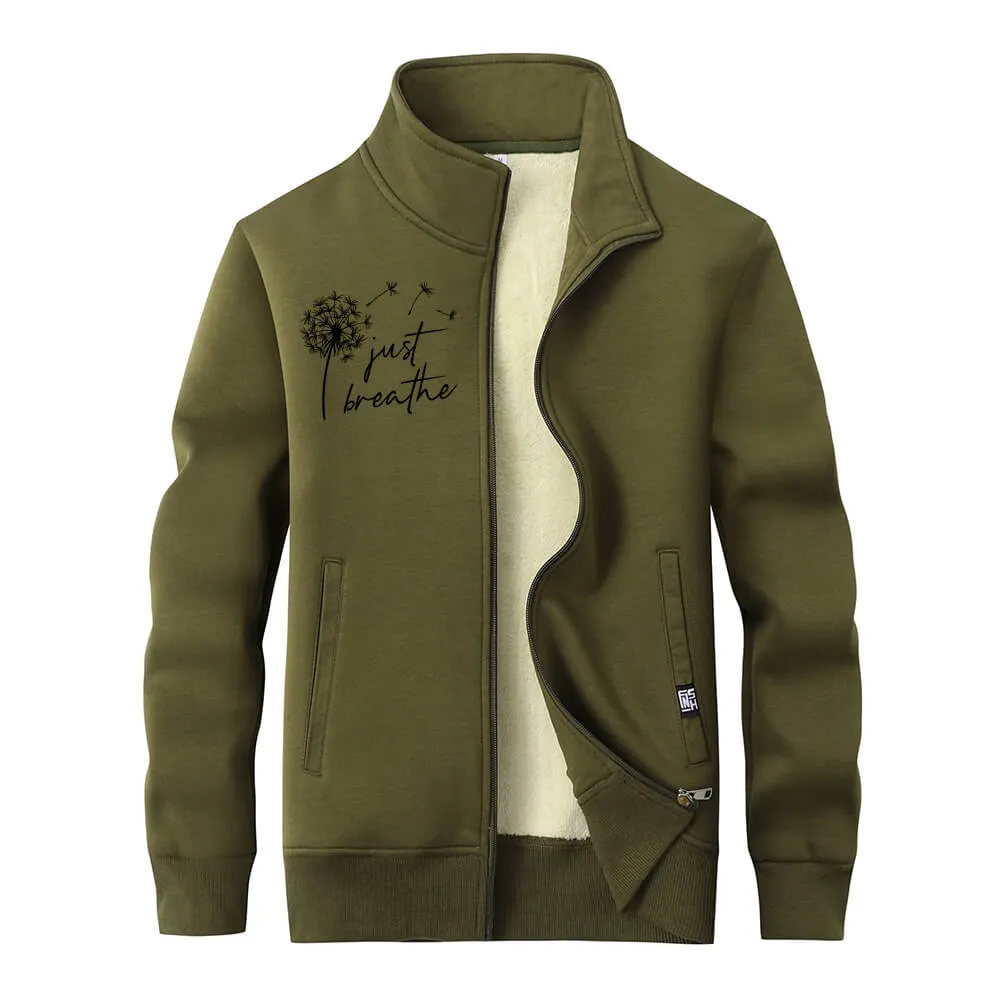 Multicolor Just Breathe Dandelion Fleece Stand Collar Zip Cardigan sold by GTHIC product image thumbnail 4