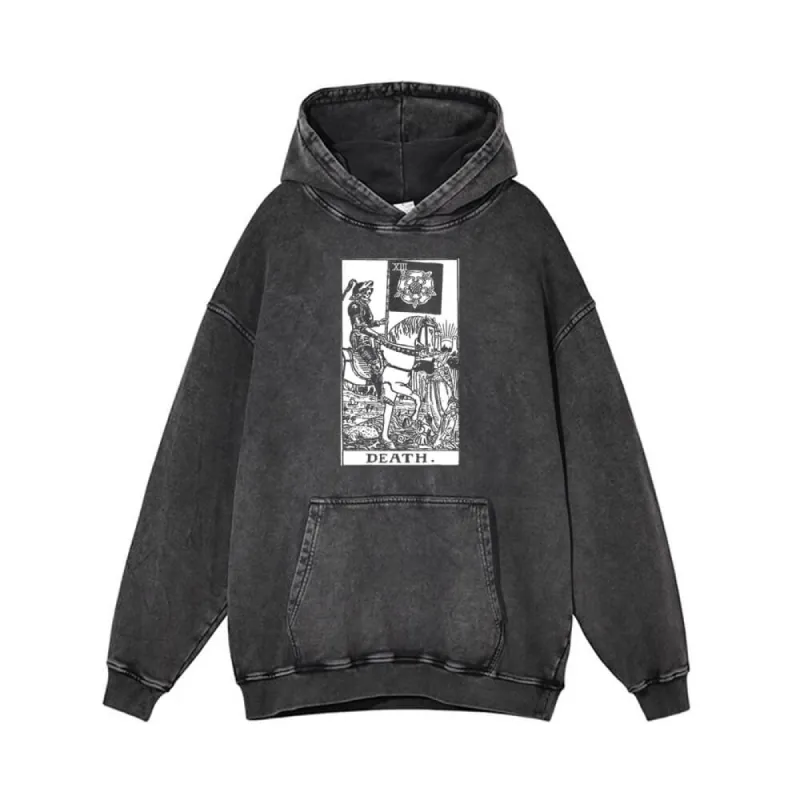 The Tarot Card Death Knight Vintage Vintage Washed Hoodie sold by GTHIC