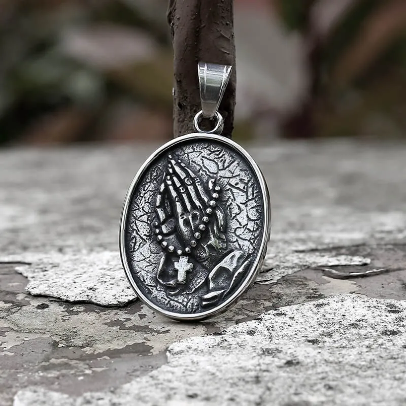 Holy Prayer Stainless Steel Christian Pendant sold by GTHIC