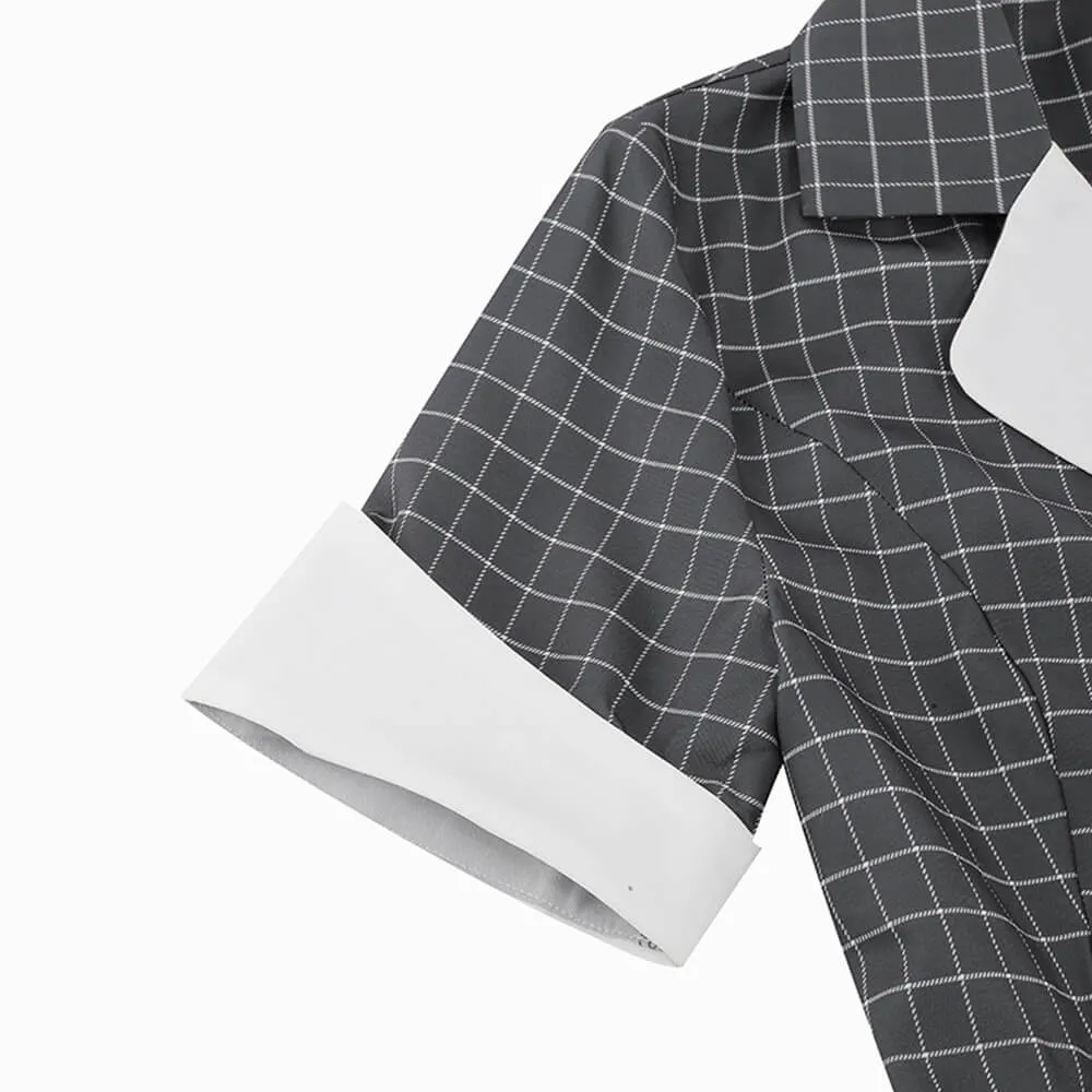 Vintage Plaid V-Neck Belted Dress sold by GTHIC product image thumbnail 4