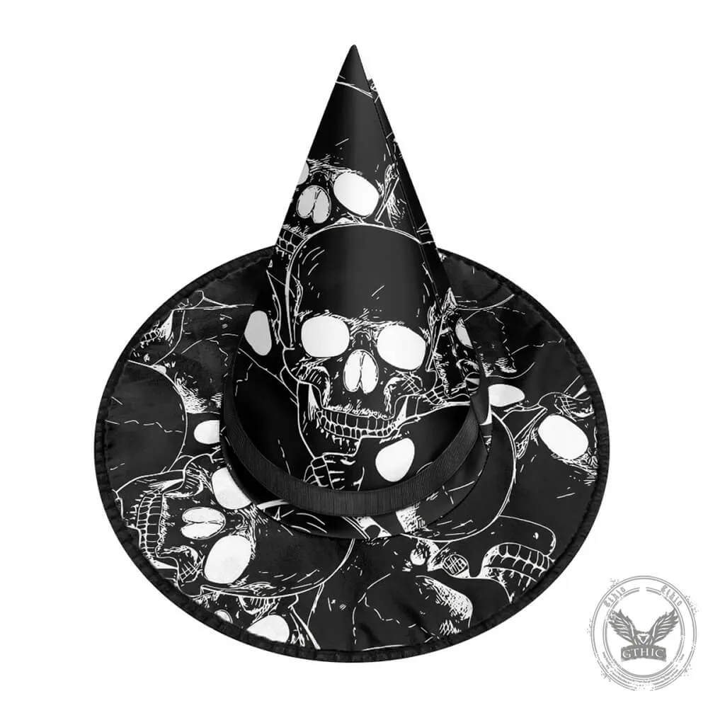 Skull Print Halloween Witch Hat sold by GTHIC product image thumbnail 5