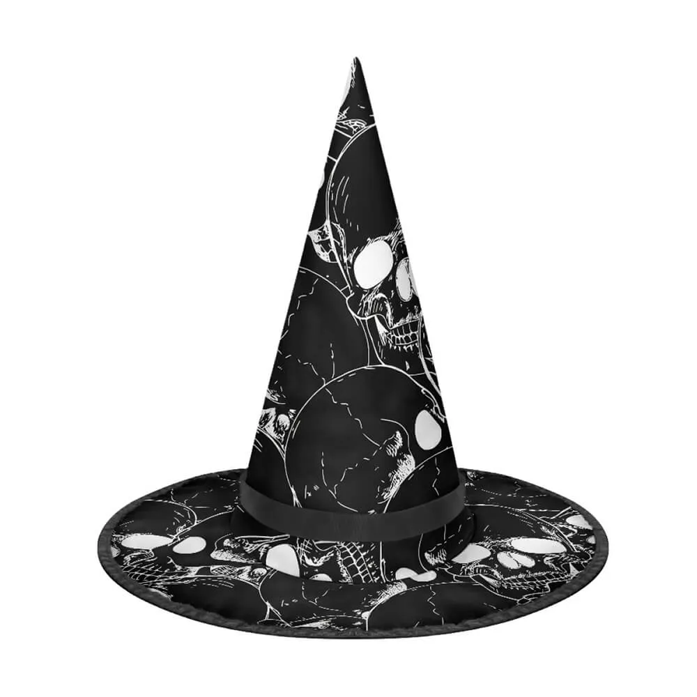 Skull Print Halloween Witch Hat sold by GTHIC product image thumbnail 3