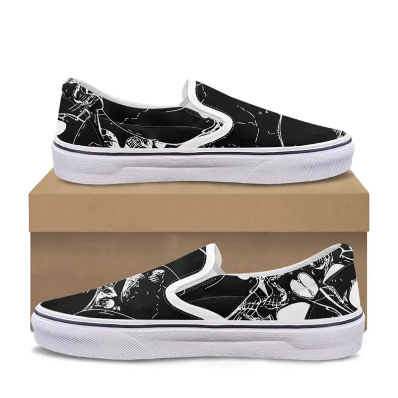 Gothic Skull Print Casual Sports Canvas Shoes made by GTHIC