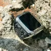 Vintage Feather Moon Pattern Stainless Steel Ring sold by GTHIC