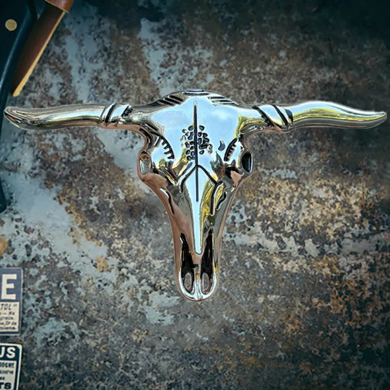 Bighorn Bison Skull Zinc Alloy Belt Buckle sold by GTHIC product image thumbnail 2