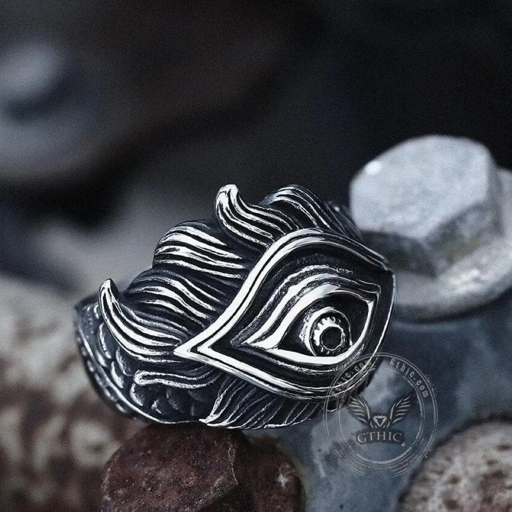 Eye Feather Stainless Steel Ring sold by GTHIC product image thumbnail 3