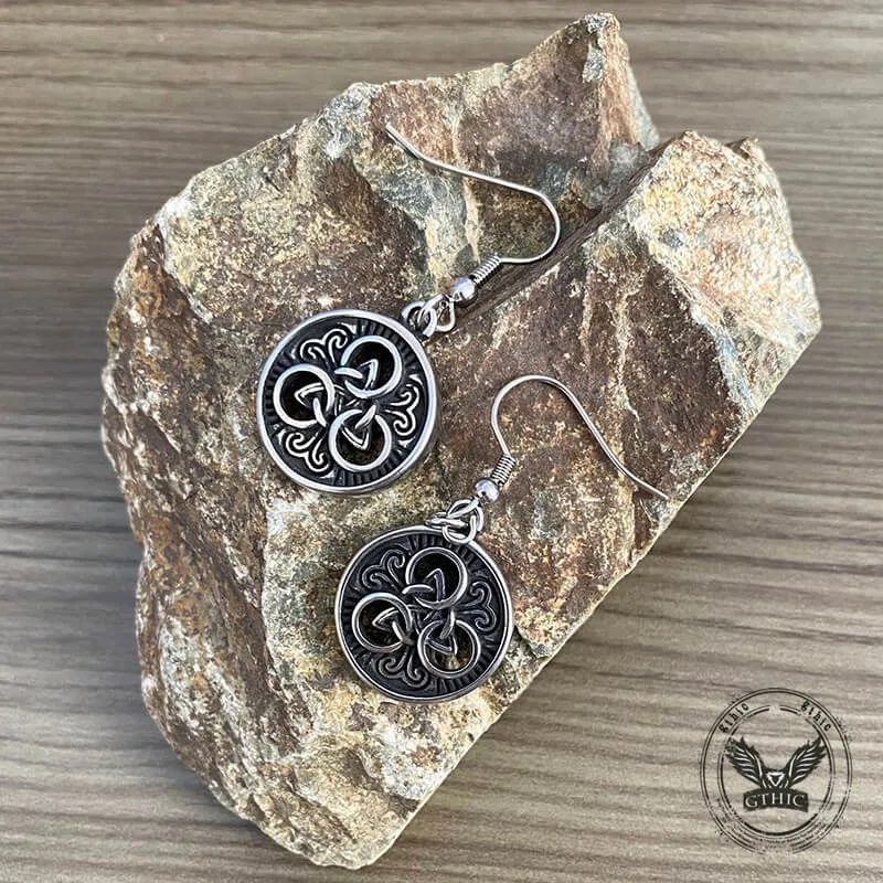 Viking Round Celtic Knot Stainless Steel Earrings sold by GTHIC product image thumbnail 2