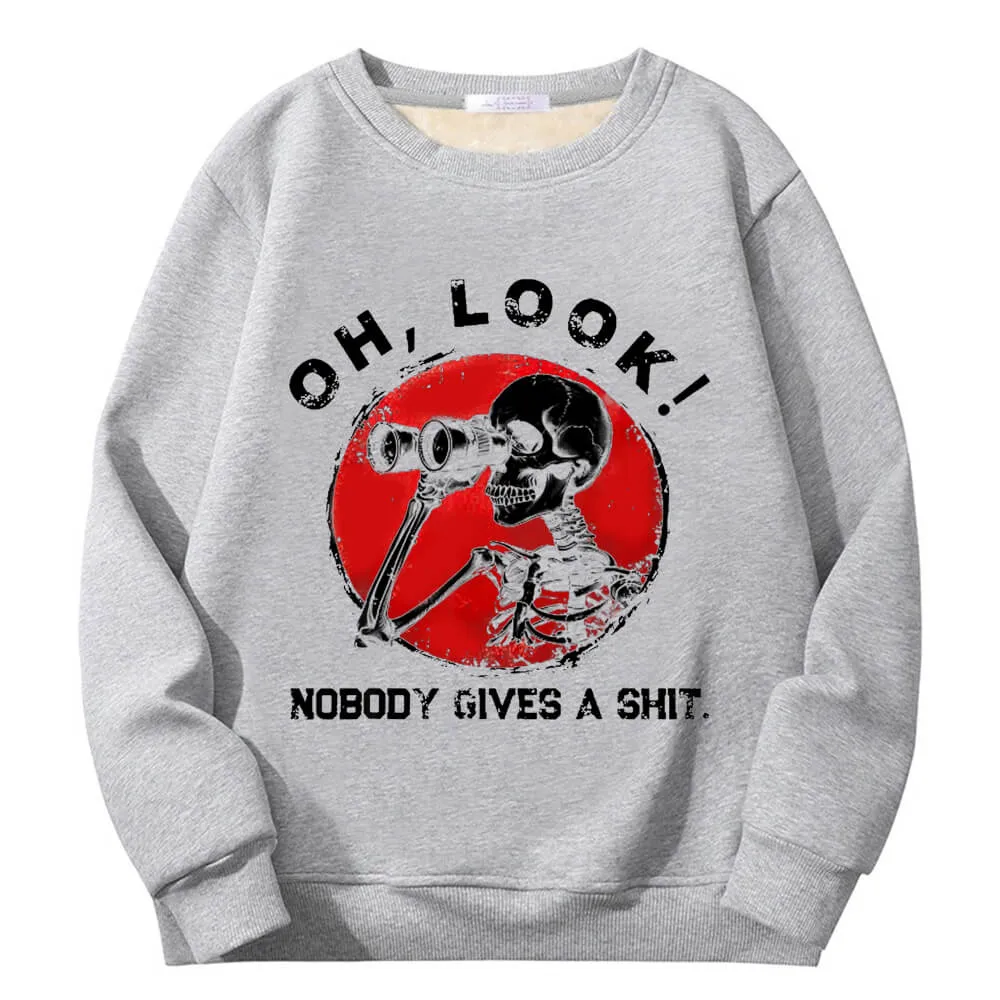 Multicolor Oh Look Skeleton Crew Collar Fleece Sweatshirt sold by GTHIC product image thumbnail 4