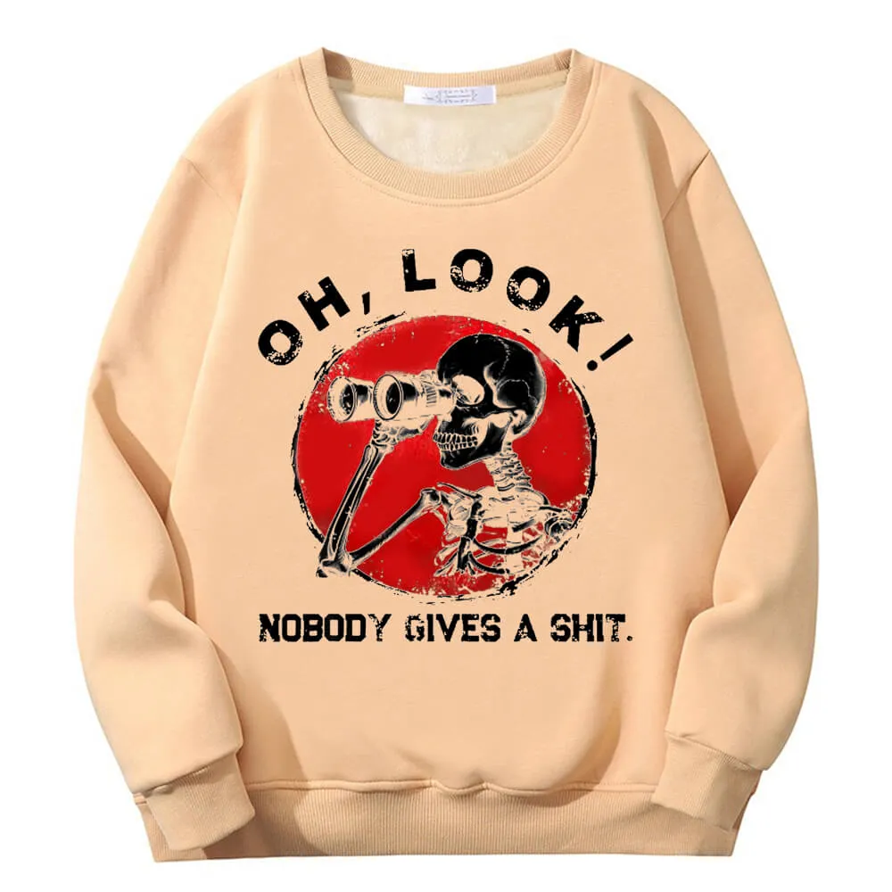 Multicolor Oh Look Skeleton Crew Collar Fleece Sweatshirt sold by GTHIC product image thumbnail 3