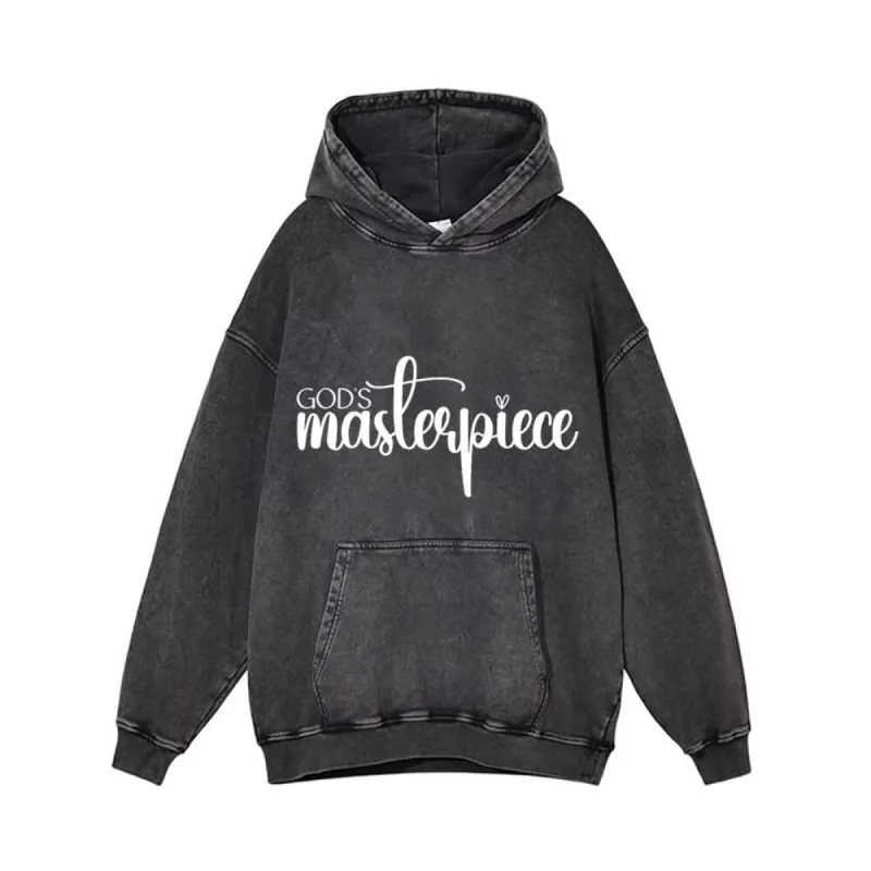 God's Masterpiece Letters Vintage Washed Hoodie sold by GTHIC