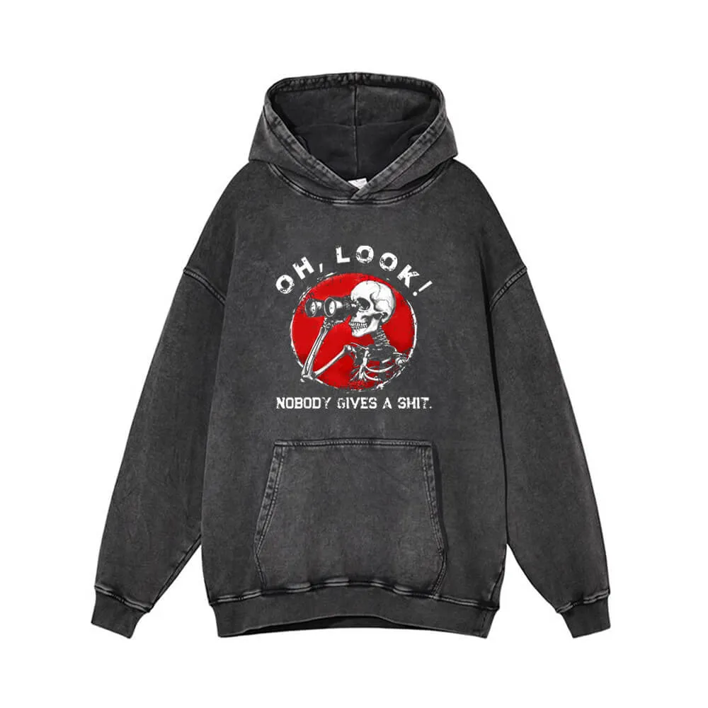 Oh Look Skeleton Vintage Washed Hoodie sold by GTHIC