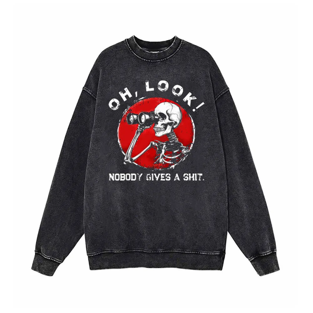 Oh Look Skeleton Vintage Washed Sweatshirt sold by GTHIC