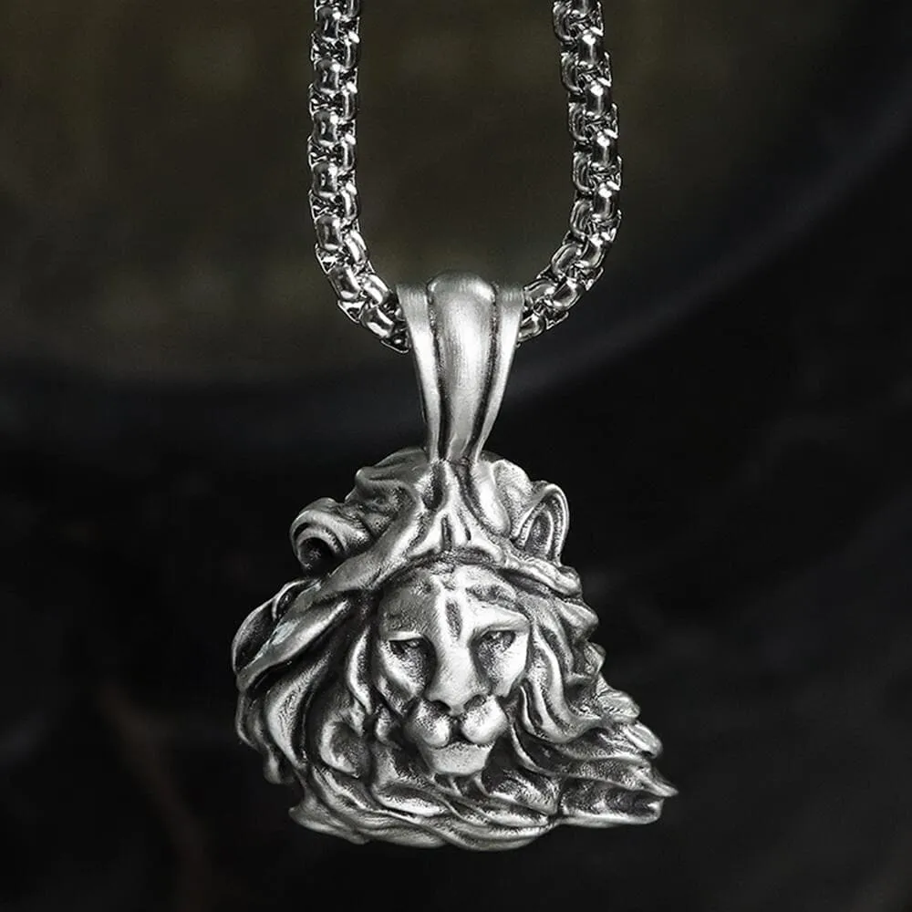 Domineering Lion Pure Tin Necklace sold by GTHIC