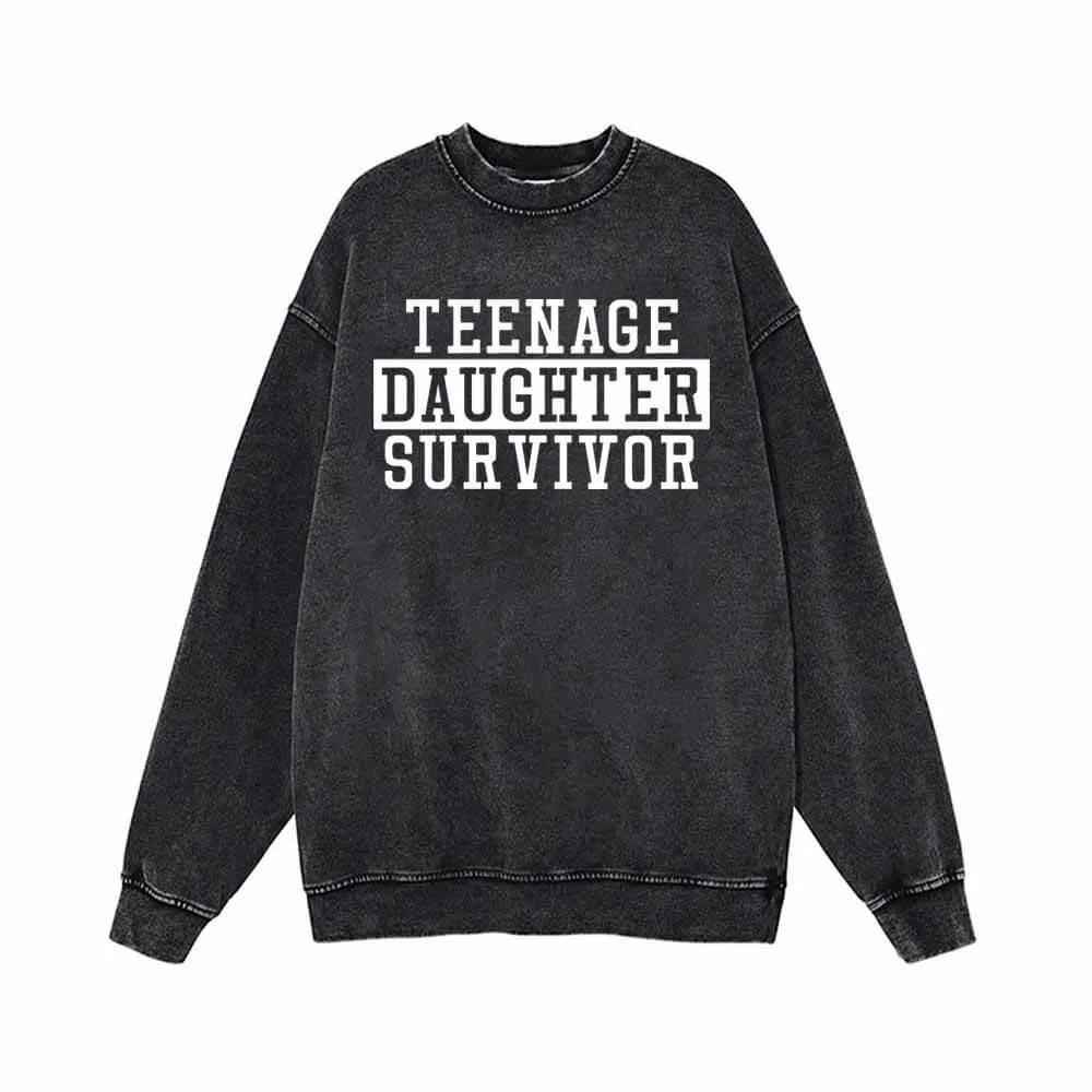Teenage Daughter Survivor Vintage Washed Sweatshirt sold by GTHIC