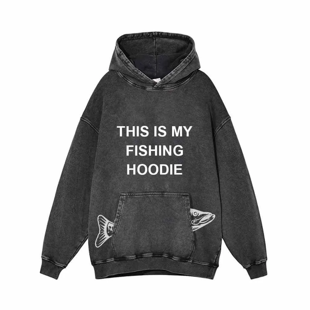 This Is My Fishing Vintage Washed Hoodie sold by GTHIC