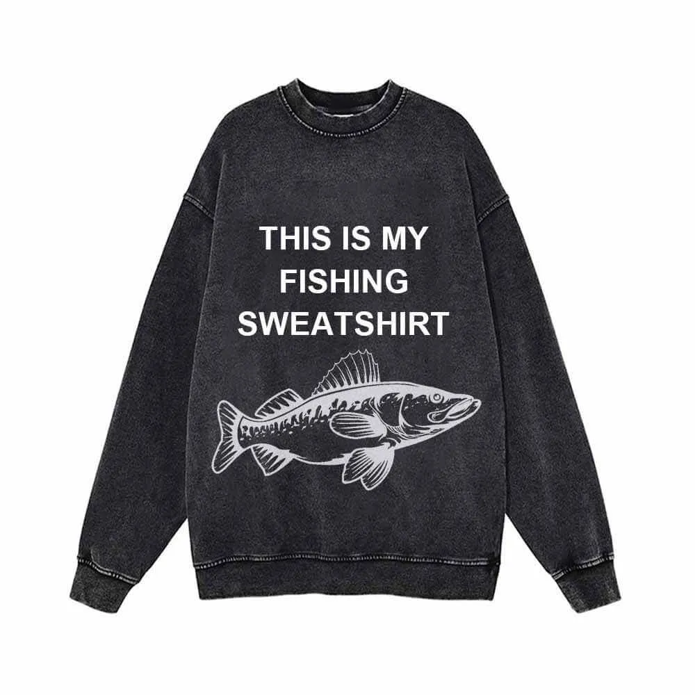 This Is My Fishing Vintage Washed Sweatshirt sold by GTHIC