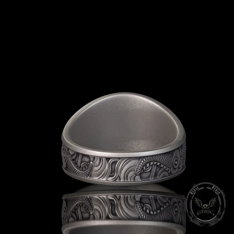 Lucky Cloud Chinese Dragon Sterling Silver Ring sold by GTHIC product image thumbnail 4
