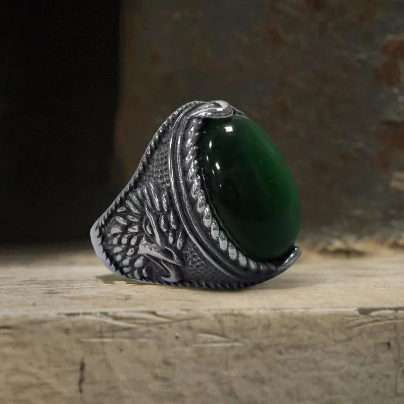 Vintage Turquoise Eagle Pattern Stainless Steel Ring sold by GTHIC product image thumbnail 2