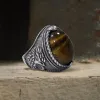 Vintage Turquoise Eagle Pattern Stainless Steel Ring sold by GTHIC