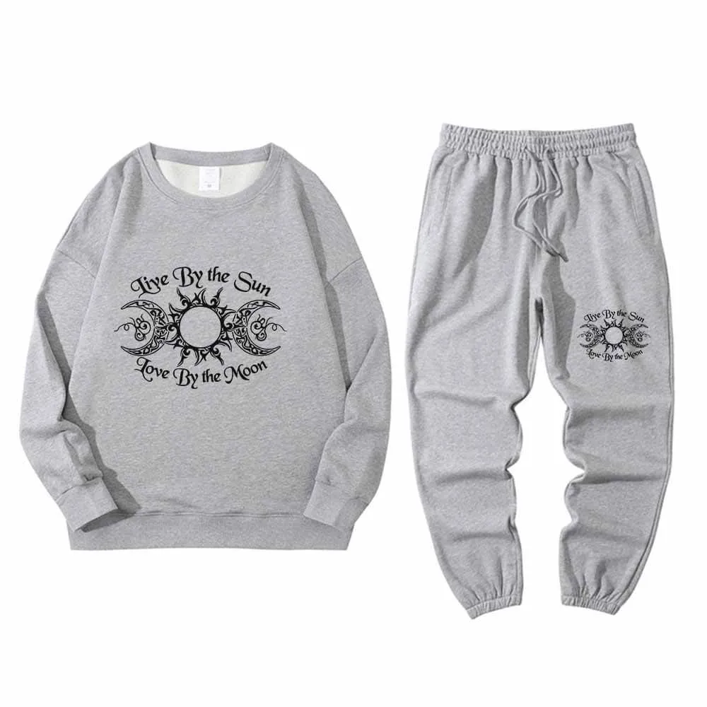Live By The Sun Crew Collar Sweatshirt Pants Set sold by GTHIC product image thumbnail 3