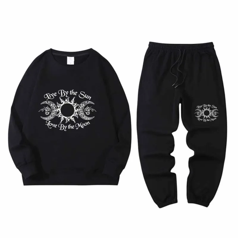 Live By The Sun Crew Collar Sweatshirt Pants Set sold by GTHIC