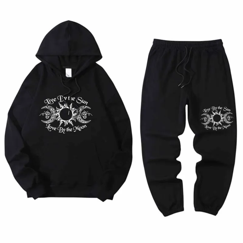 Live By The Sun Crew Collar Hoodie Pants Set sold by GTHIC