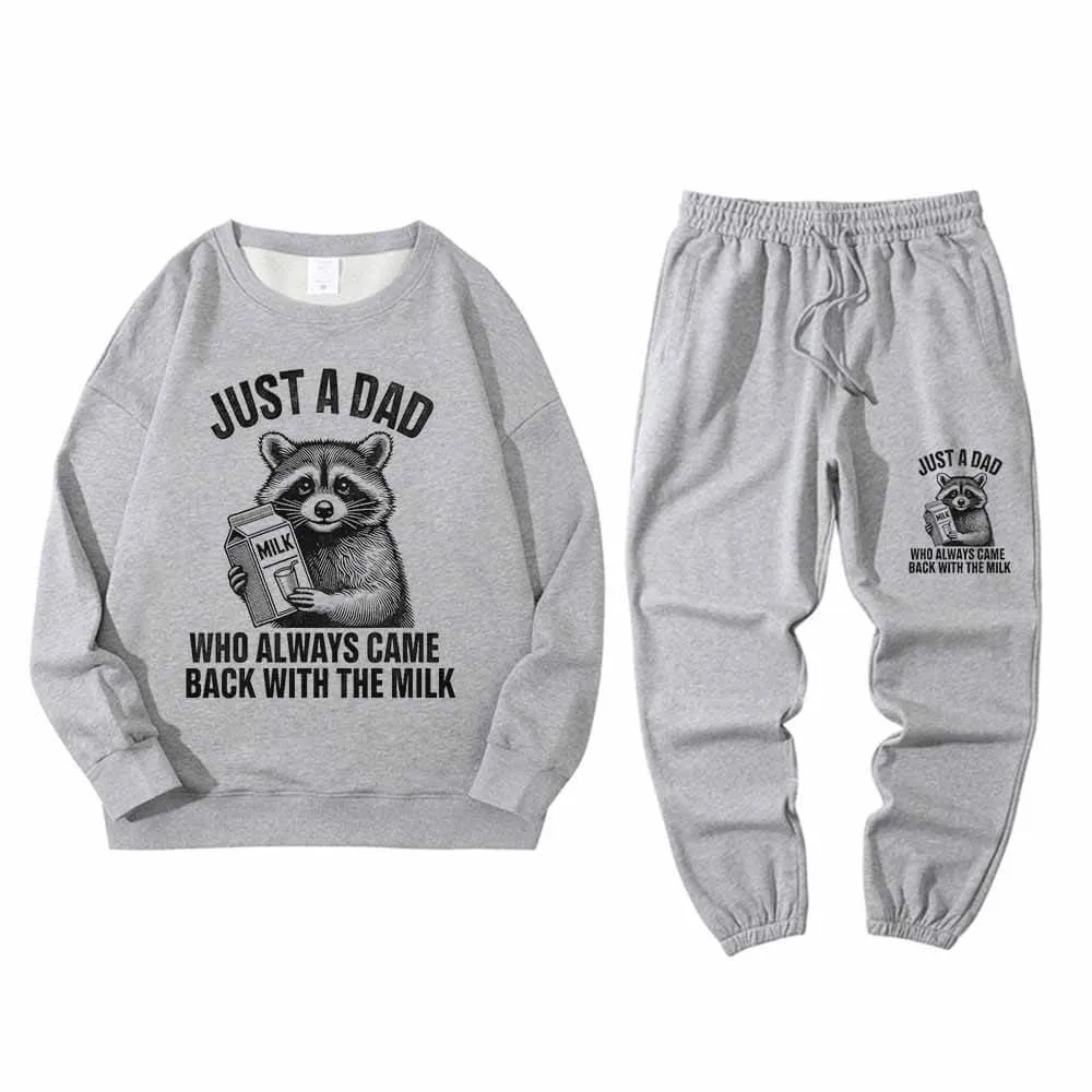 Just A Dad Raccoon Crew Collar Sweatshirt Pants Set sold by GTHIC product image thumbnail 3